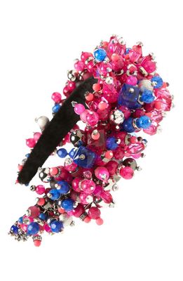 Area Crystal Grape Headband in Pink Multi