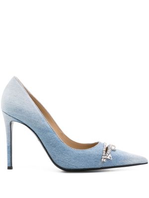 AREA cut-out denim pumps - Blue