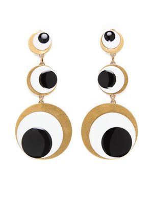 AREA enamel eye drop earrings - Gold