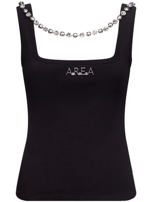 AREA logo-plaque tank top - Black