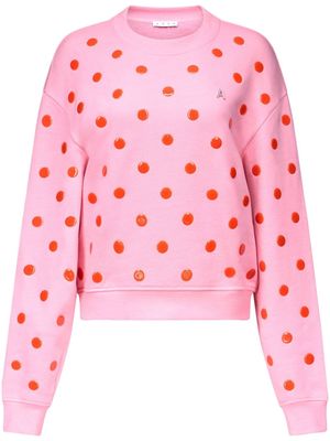 AREA polka-dot cotton sweatshirt - Pink