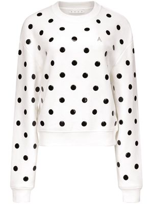 AREA polka-dot cotton sweatshirt - White