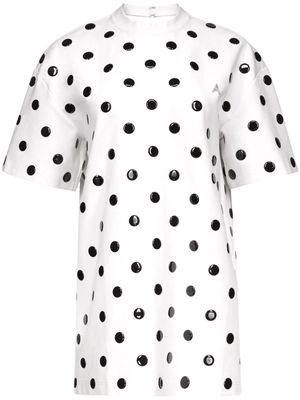 AREA polka-dot T-shirt dress - White