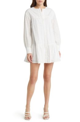 Area Stars Pina Long Sleeve A-Line Dress in White