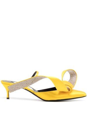 AREA x Sergio Rossi Marquise mules - Yellow