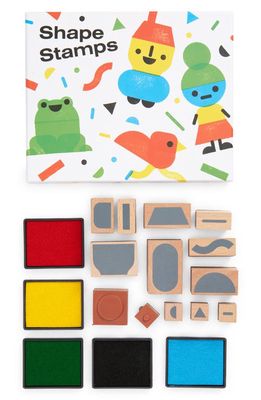Areaware Assorted Shape Stamps & Ink Pad Set in Multi