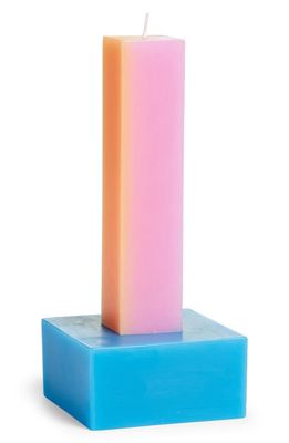 Areaware Happiness Pillar Candle in Orange/Pink