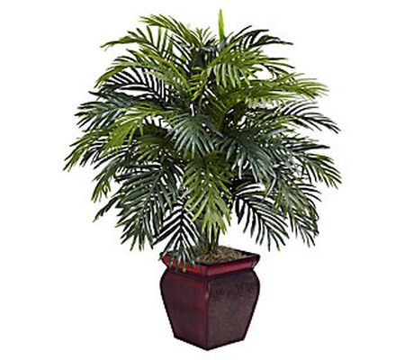 Areca Silk Plant w/Decorative Planter by Nearly Natural