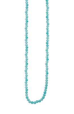 Argento Vivo Sterling Silver Beaded Chalcedony Necklace in Aqua Gold