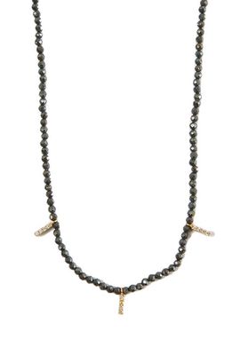Argento Vivo Sterling Silver Beaded Charm Necklace in Gold