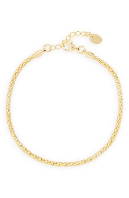 Argento Vivo Sterling Silver Box Chain Bracelet in Gold