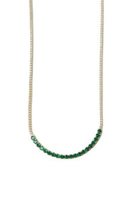 Argento Vivo Sterling Silver Cubic Zirconia Necklace in Gold