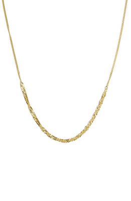 Argento Vivo Sterling Silver Frontal Chain Necklace in Gold