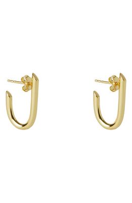 Argento Vivo Sterling Silver J-Hoop Earrings in Gold