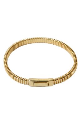 Argento Vivo Sterling Silver Lux Omega Bangle in Gold