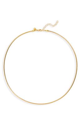 Argento Vivo Sterling Silver Lux Tubogas Chain Necklace in Gold