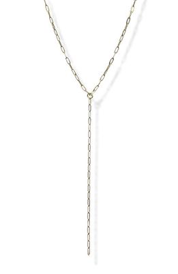 Argento Vivo Sterling Silver Paper Clip Chain Y-Necklace in Gold