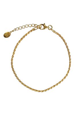 Argento Vivo Sterling Silver Rope Chain Bracelet in Gold