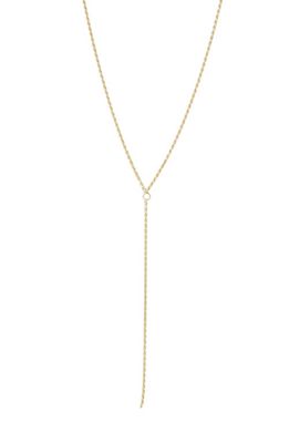 Argento Vivo Sterling Silver Rope Chain Y-Necklace in Gold