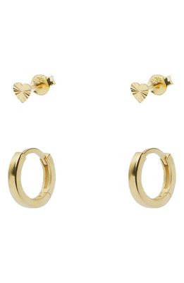 Argento Vivo Sterling Silver Set of 2 Assorted Earrings in Gold