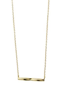 Argento Vivo Sterling Silver Twist Bar Pendant Necklace in Gold