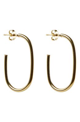 Argento Vivo Sterling Silver U-Shape Hoop Earrings in Gold