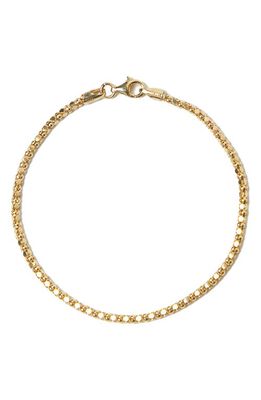 Argento Vivo Sterling Silver Wheat Chain Bracelet in Gold