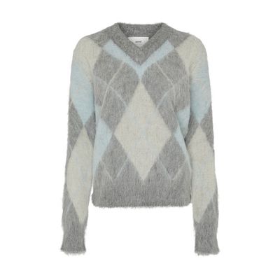 Argyle brushed sweater