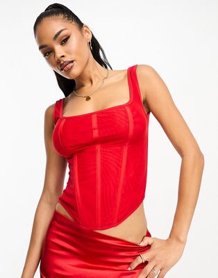 Aria Cove corset top in red - part of a set