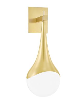 Ariana Single-Light Wall Sconce - Aged Brass - Aged Brass