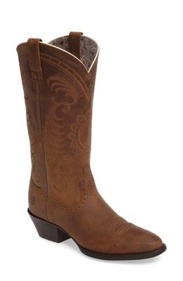 Ariat New West Collection - Magnolia Western Boot in Distressed Brown Leather