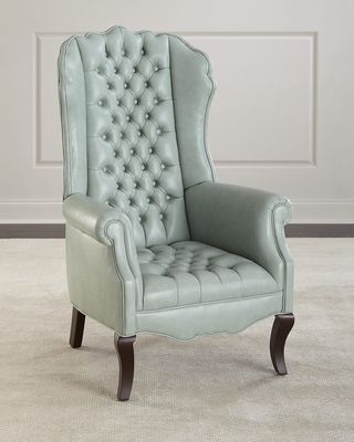 Ariel Leather Tufted Accent Chair