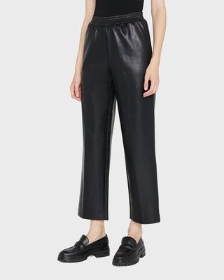 Ariella Cropped Faux-Leather Pants