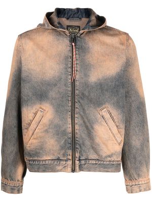Aries Acid Wash hooded jacket - Neutrals