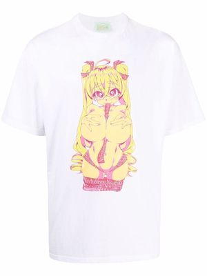 Aries anime-print T-shirt - White