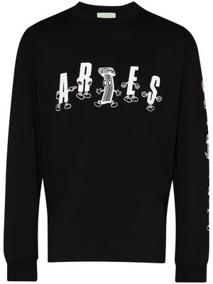 Aries Aries cartoon logo print T-shirt - Black