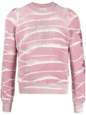 Aries bleached-effect sweatshirt - Pink