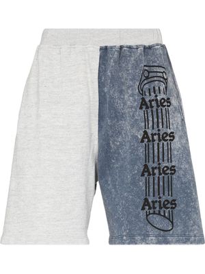 Aries colour-block track shorts - Blue