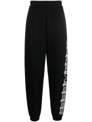 Aries Column logo-print sweatpants - Black