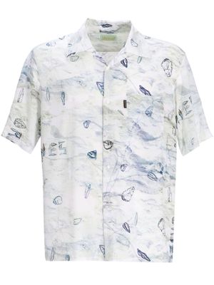 Aries Flints Havaiian abstract-print shirt - White