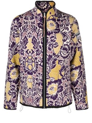 Aries floral-print fleece sweater - Purple