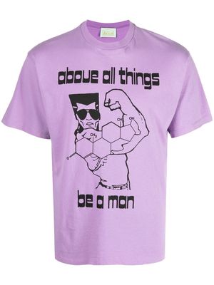 Aries graphic-print crew-neck T-shirt - Purple