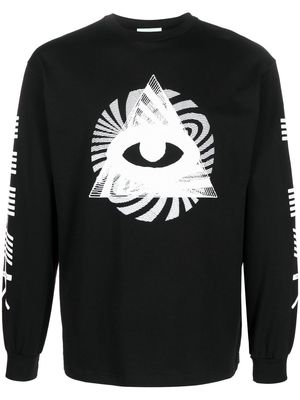Aries graphic-print long-sleeve T-shirt - Black