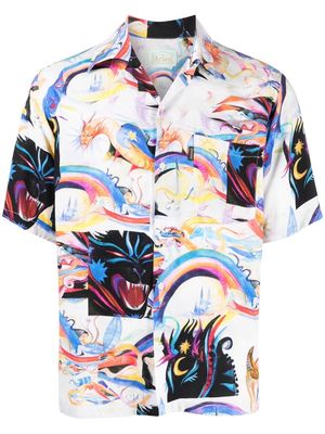 Aries graphic-print short-sleeve shirt - Multicolour
