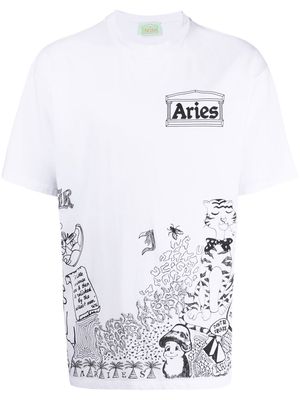 Aries graphic-print T-shirt - White
