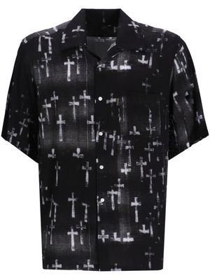 Aries Graveyard graphic-print shirt - Black