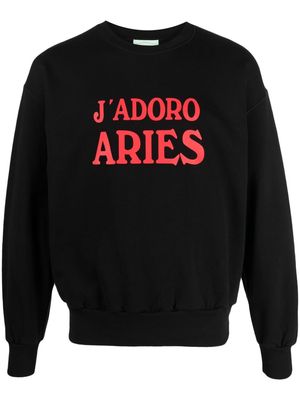 Aries J'Adoro Aries cotton sweatshirt - Black