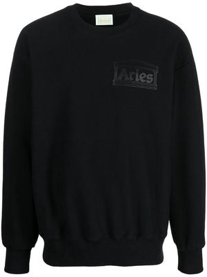 Aries logo crew-neck sweatshirt - Black