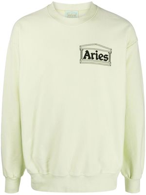 Aries logo crew-neck sweatshirt - Green