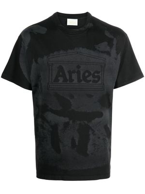 Aries logo-print camouflage T-shirt - Black